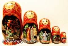 8.5"H Alkota Russian Genuine Wooden Collectible Santa "The Snow Maiden" 
