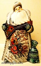 8.5"H Alkota Russian Genuine Wooden Collectible Santa "The Snow Maiden" 